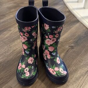 Janie and Jack Floral Toddler Rain Boots
